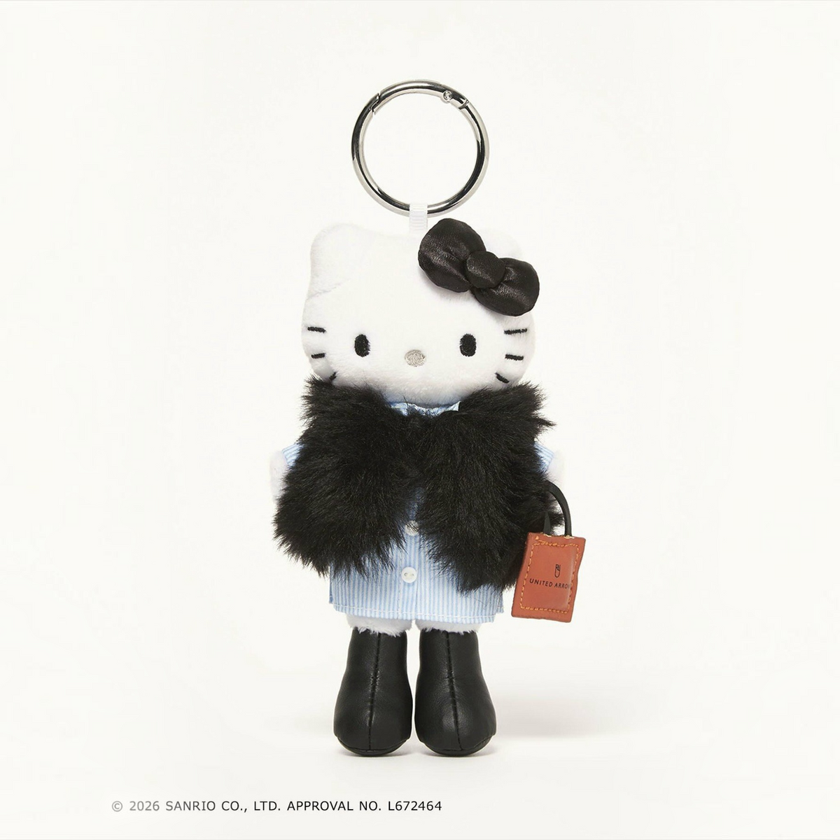 UNITED ARROWS × Sanrio Hello Kitty Style Up Mascot – Vest Style Japan Limited Edition 日本限定 UNITED ARROWS × 三丽鸥 Hello Kitty 时尚毛绒背心挂件
