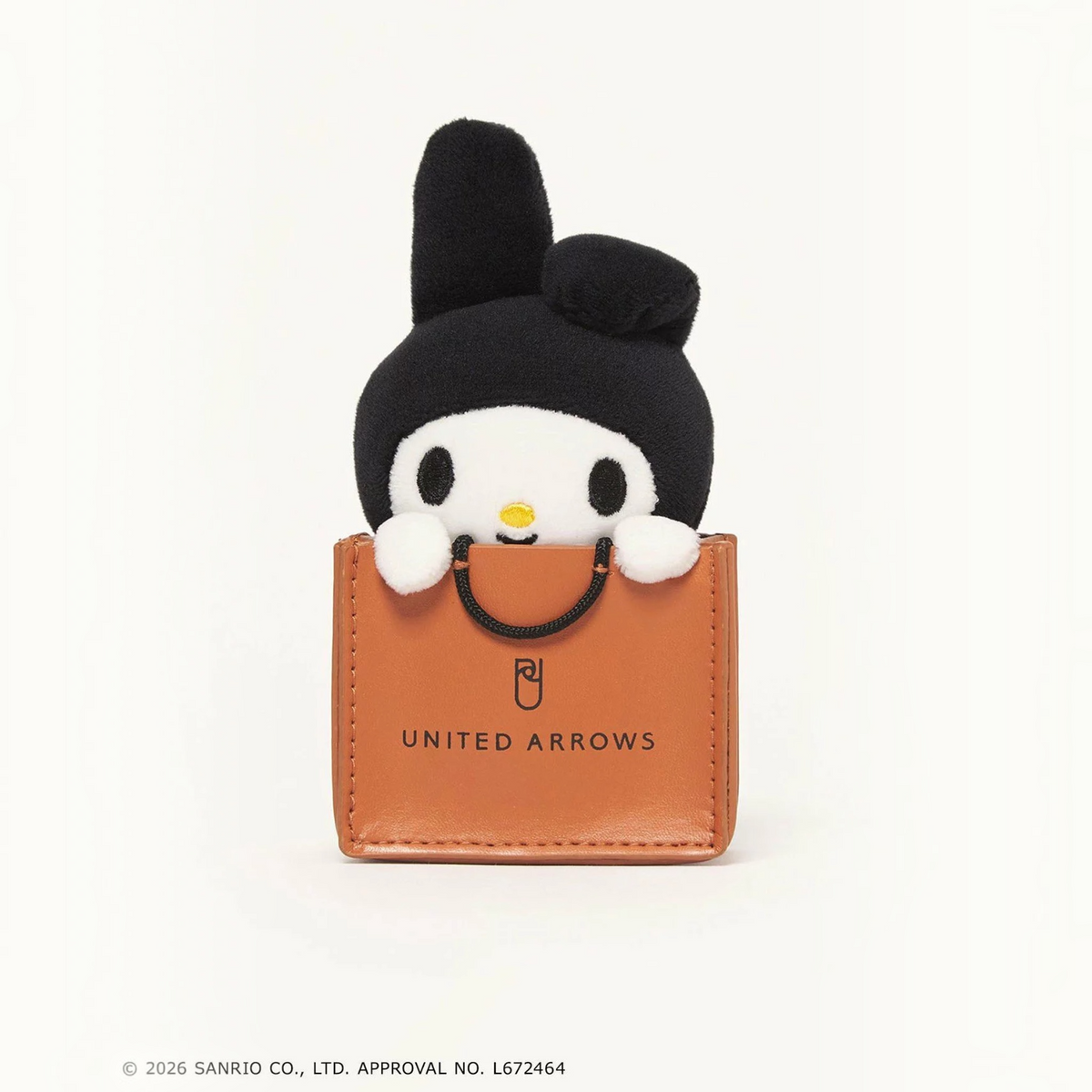 UNITED ARROWS × Sanrio My Melody Shopper Charm – Black UNITED ARROWS × 三丽鸥 My Melody 美乐蒂 黑色购物袋造型包包挂件 日本限定