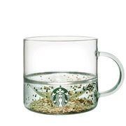 Starbucks Japan Brighten Up Your Days Mint Green Confetti Glass Mug Limited Edition 日本星巴克 Brighten Up Your Days 系列 薄荷绿金色亮片耐热玻璃马克杯 296mL