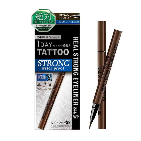 K-Palette 1DAY TATTOO Strong Water Proof Liquid Eyeliner (Brown Black) 日本K-Palette 超持久防水眼线笔 (棕黑色)