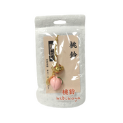 SENSOJI TEMPLE KIBIKOYA Gold Fortune Cat Peach Bell 浅草寺御守 金脸招财猫桃鈴挂件