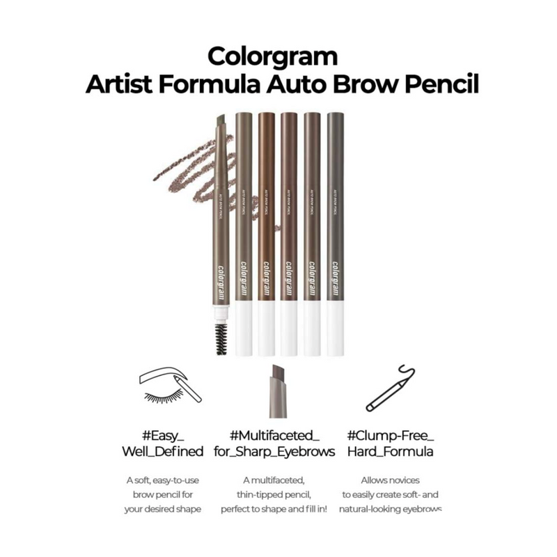 Colorgram Artist Formula Auto Brow Pencil (04 Dark Brown) 韩国Colorgram 艺术家配方自动眉筆 (04 深棕色)