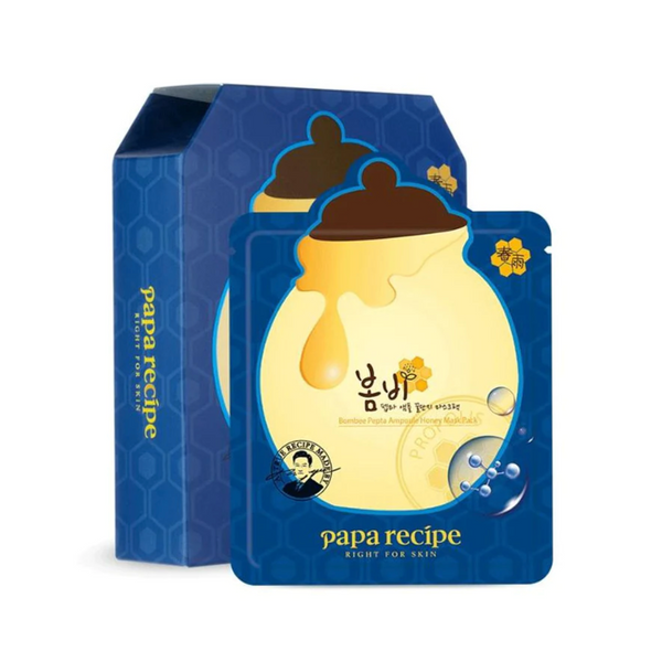 Papa Recipe Bombee Pepta Ampoule Honey Mask 10pcs 春雨 蜂蜜蓝肽修复面膜 10片/盒