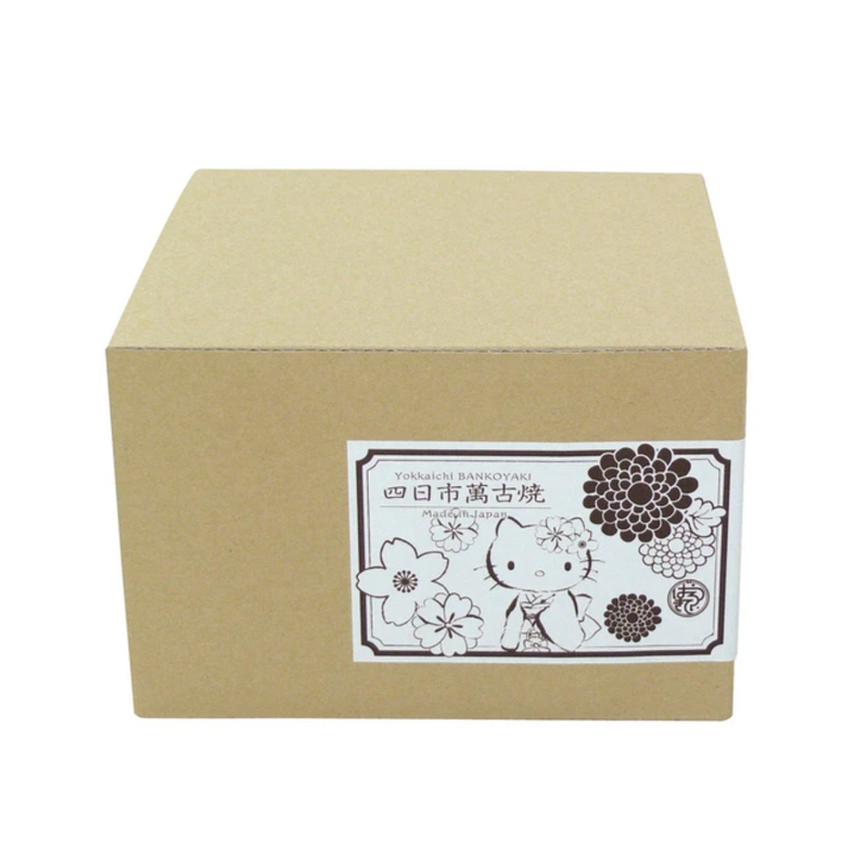 YOKKAICHI BANKOYAKI Chrysanthemum Ceramic Rice Pot with Wood Lid (HK) 四日市万古烧 X 三丽鸥 菊花陶瓷焗饭锅附木盖 (凯蒂猫) 700ml