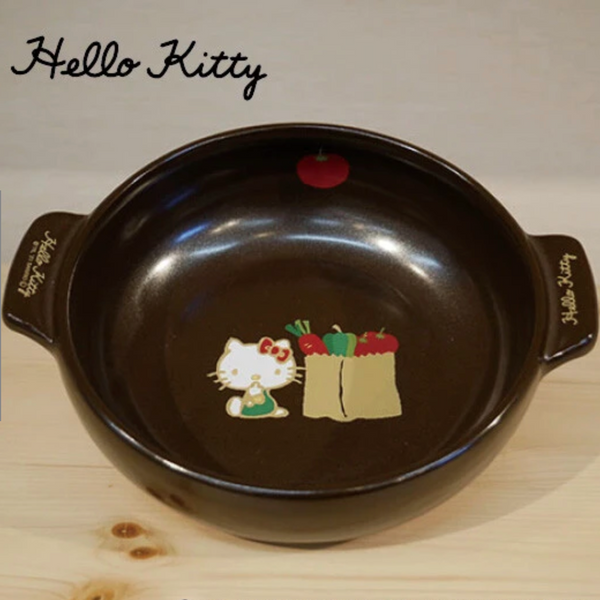 YOKKAICHI BANKOYAKI Heat-Resistant Ceramic Pot (HK) 四日市万古烧 X 三丽鸥 耐热陶瓷锅 (凯蒂猫) 1000ml