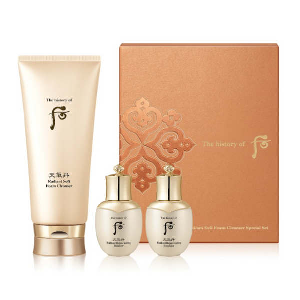 THE HISTORY OF WHOO Cheongidan Radiant Rejuvenating Soft Foam Cleanser Special Set 韩国后 天气丹华炫柔肤洁面霜套装组