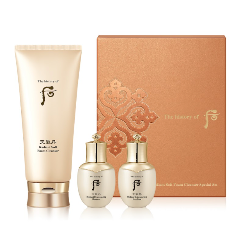 THE HISTORY OF WHOO Cheongidan Radiant Rejuvenating Soft Foam Cleanser Special Set ( With Gift ) 韩国后 天气丹华炫柔肤洁面霜套装组 (附赠品)