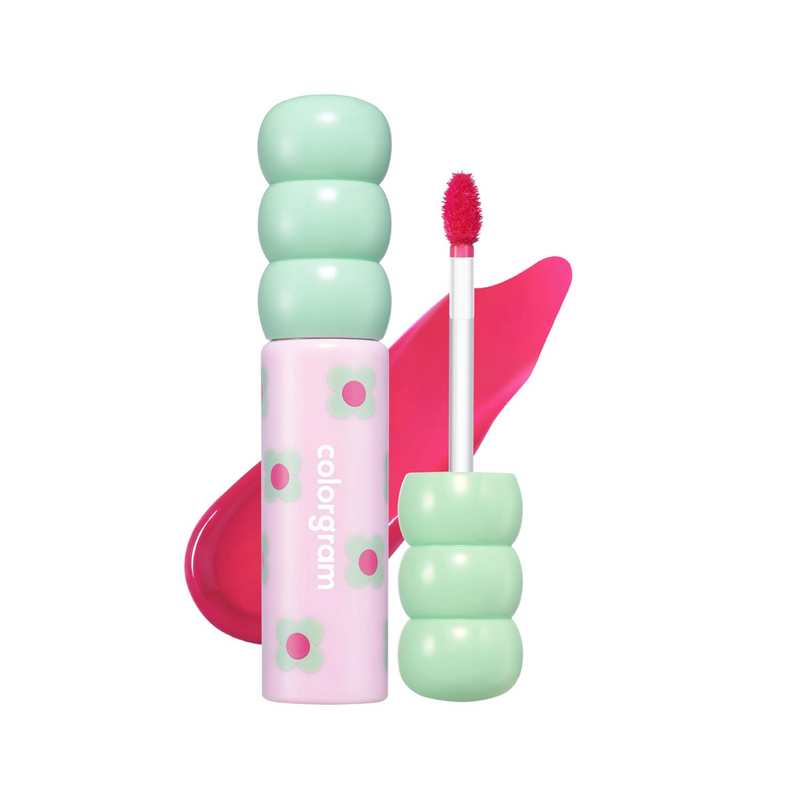 COLORGRAM Fruity Glass Tint 04 Adorable Berry 韩国Colorgram 糖葫芦水光唇釉 04 可爱浆果 0.11 Oz