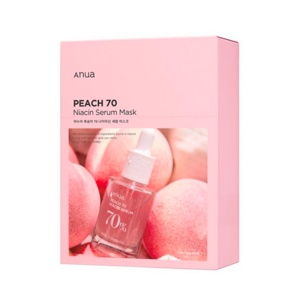 Anua Peach 70 Niacin Serum Mask 10 Pcs/Box 韩国ANUA 桃子70烟酸精华面膜 10片/盒