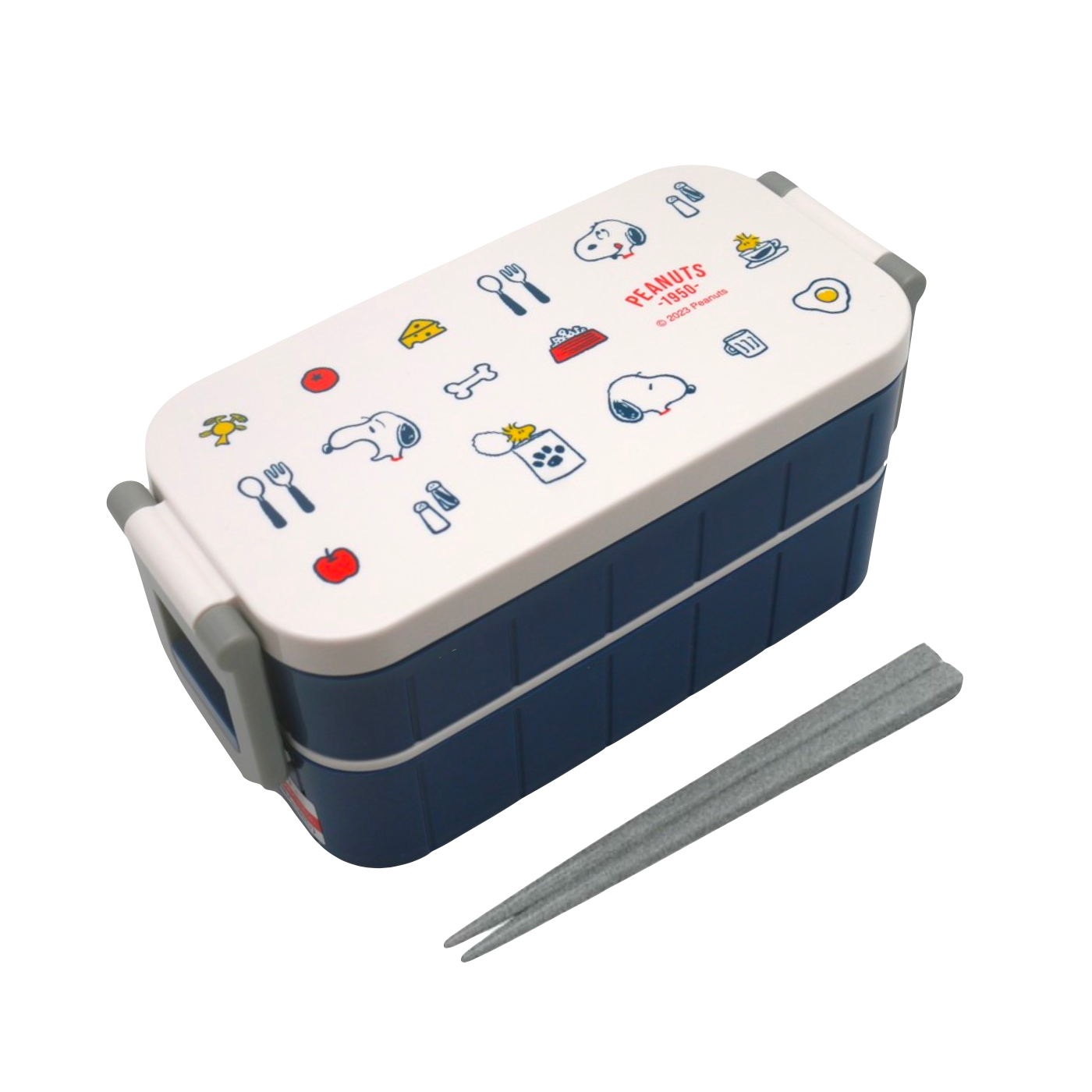 Kamio Japan Snoopy 2-tier Bento Lunch Box With Chopsticks 日本Kamio 史努比双层午餐盒 附筷子