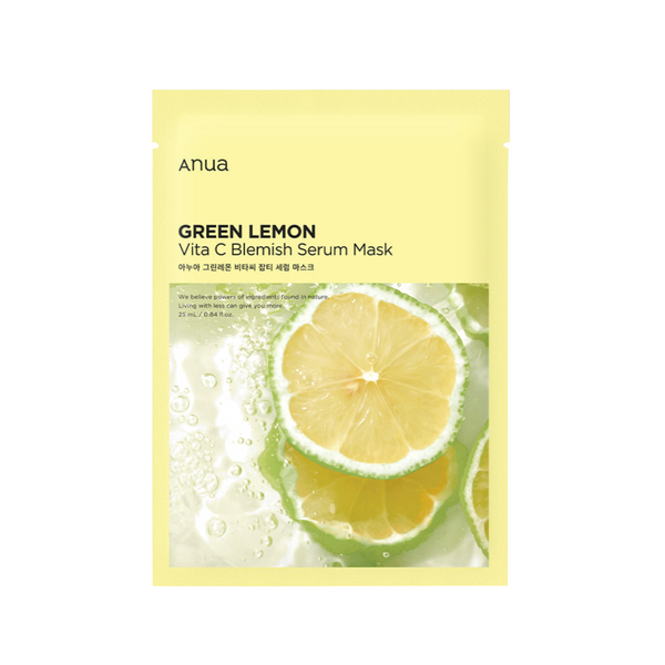 Anua Green Lemon Vita C Blemish Serum Mask 1 Pcs 韩国ANUA 绿柠檬维他C淡斑精华面膜 1片
