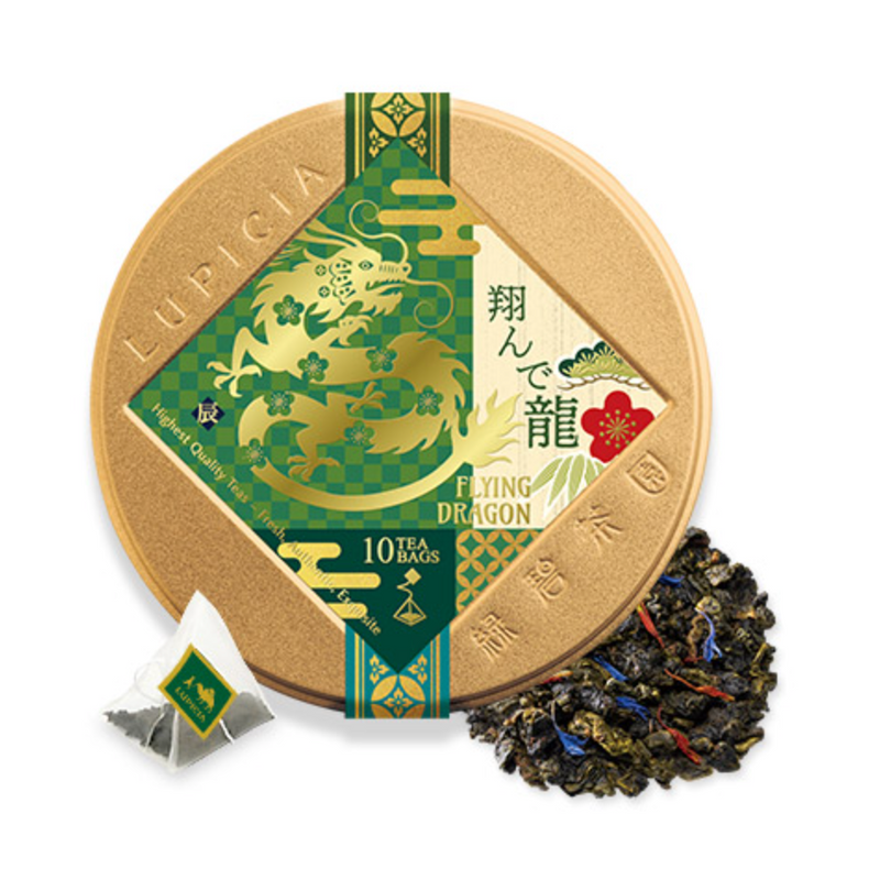 [Pre-Order] LUPICIA 2024 Year of the Dragon Zodiac Tea Bag Flying Dragon Limited Design Gold Can (L314) 10pcs/can [提前预定] 日本绿碧茶园 2024龙年生肖茶 翔龙限量设计金罐茶包 (L314) 10枚/盒