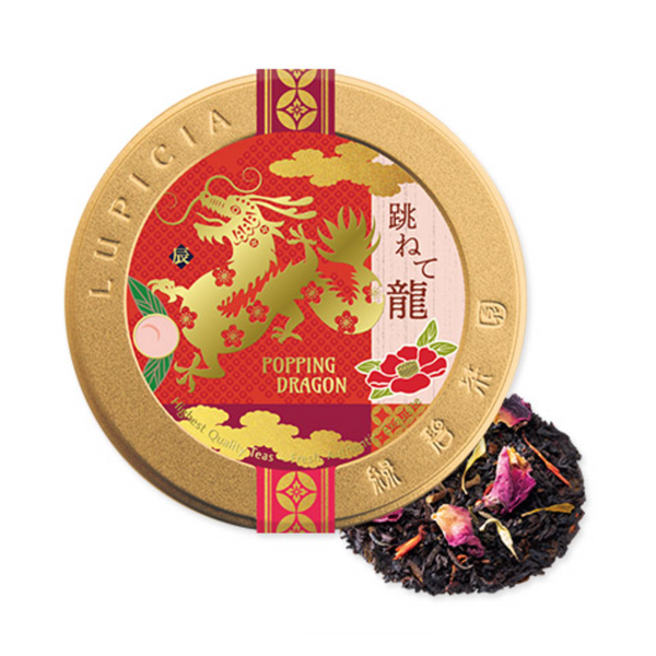 [Pre-Order] LUPICIA 2024 Year of the Dragon Zodiac Tea Popping Dragon Limited Design Gold Can (L311) [提前预定] 日本绿碧茶园 2024龙年生肖茶 跳跃龙限量设计金罐茶叶 (L311) 50g