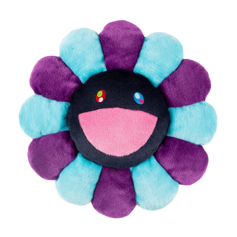 Takashi Murakami Purple x Navy Flower Mini Cushion 30cm 村上 Takashi Murakami Purple x Navy Flower Mini Cushion 30cm 村上