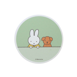 KANESHOTOUKI MIFFY and SNUFFY Green Coaster 日本金正陶瓷 米菲兔&史纳菲绿色杯垫