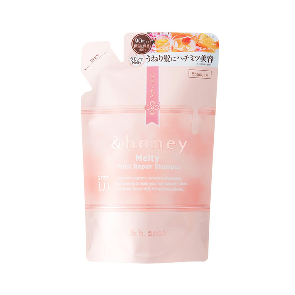 &HONEY Melty Moist Repair Shampoo Refill 日本&Honey 玫瑰蜂蜜柔润保湿修护洗发水 补充装 350ml