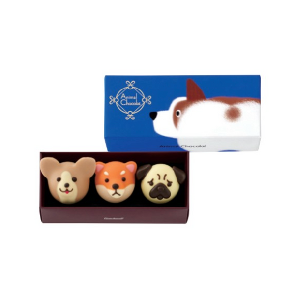 Goncharoff Animal Dogs Chocolate 3pcs/box 日本Goncharoff 小动物狗狗巧克力礼盒 3粒/盒