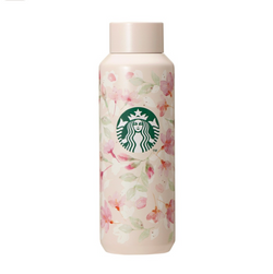 Starbucks Japan 2024 Cherry Blossom Collection Phase 2 Natural Stainless Steel Bottle 473ml 日本星巴克 2024樱花系列 天然不锈钢瓶 473ml