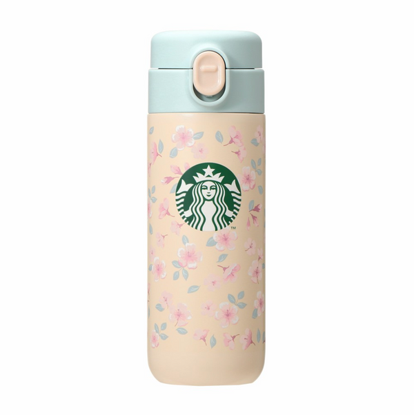 [Pre-Order] Starbucks Japan 2024 Cherry Blossom Collection Phase 2 Floral Stainless Steel Bottle [预售] 日本星巴克 2024樱花系列 花卉不锈钢瓶 381ml