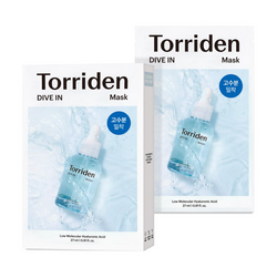 Torriden Dive In Low Molecular Hyaluronic Acid Mask 10 Pcs/Box 韩国Torriden 低分子透明质酸深层保湿面膜 10片/盒