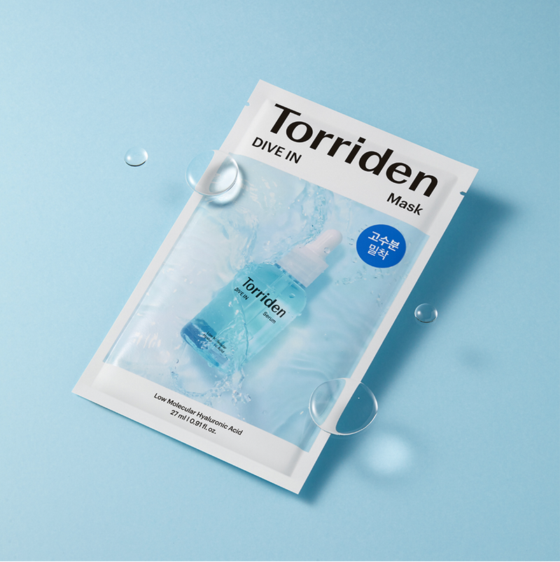 Torriden Dive In Low Molecular Hyaluronic Acid Mask 10 Pcs/Box 韩国Torriden 低分子透明质酸深层保湿面膜 10片/盒