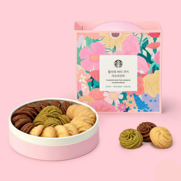 [PRE-ORDER] Starbucks Korean Say Thanks Collection Thanks Flower Assorted Butter Cookies 23pcs [预售] 韩国星巴克 感谢系列 感谢花黄油什锦饼干 23片/盒