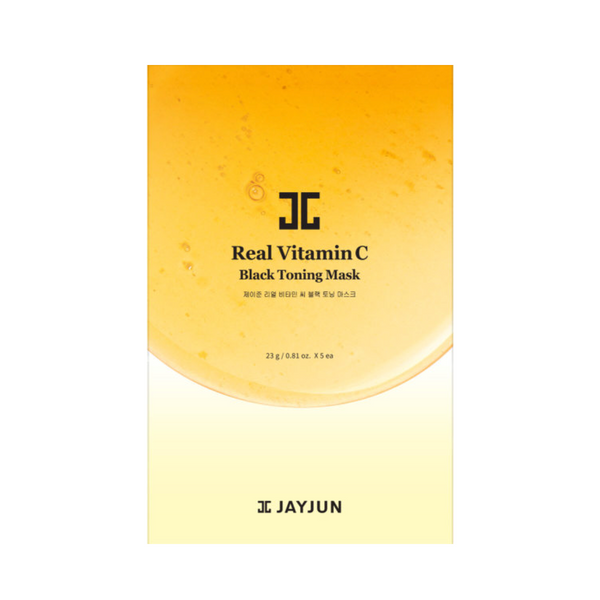JayJun Real Vitamin C Black Toning Mask 5pcs/Box 捷俊 純他命C美白面膜 5片/盒
