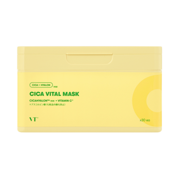 VT CICA X Hyalon Cica Vital Mask 30pcs/Box 韩国VT老虎 积雪草维他命C活力抽取式面膜  30片/盒