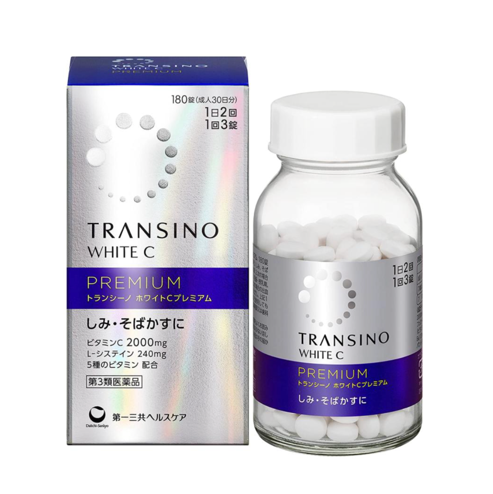 TRANSINO White C Whitening Premium (30 Days) 一三共 亮白祛斑美白丸 升级版 (30日量)