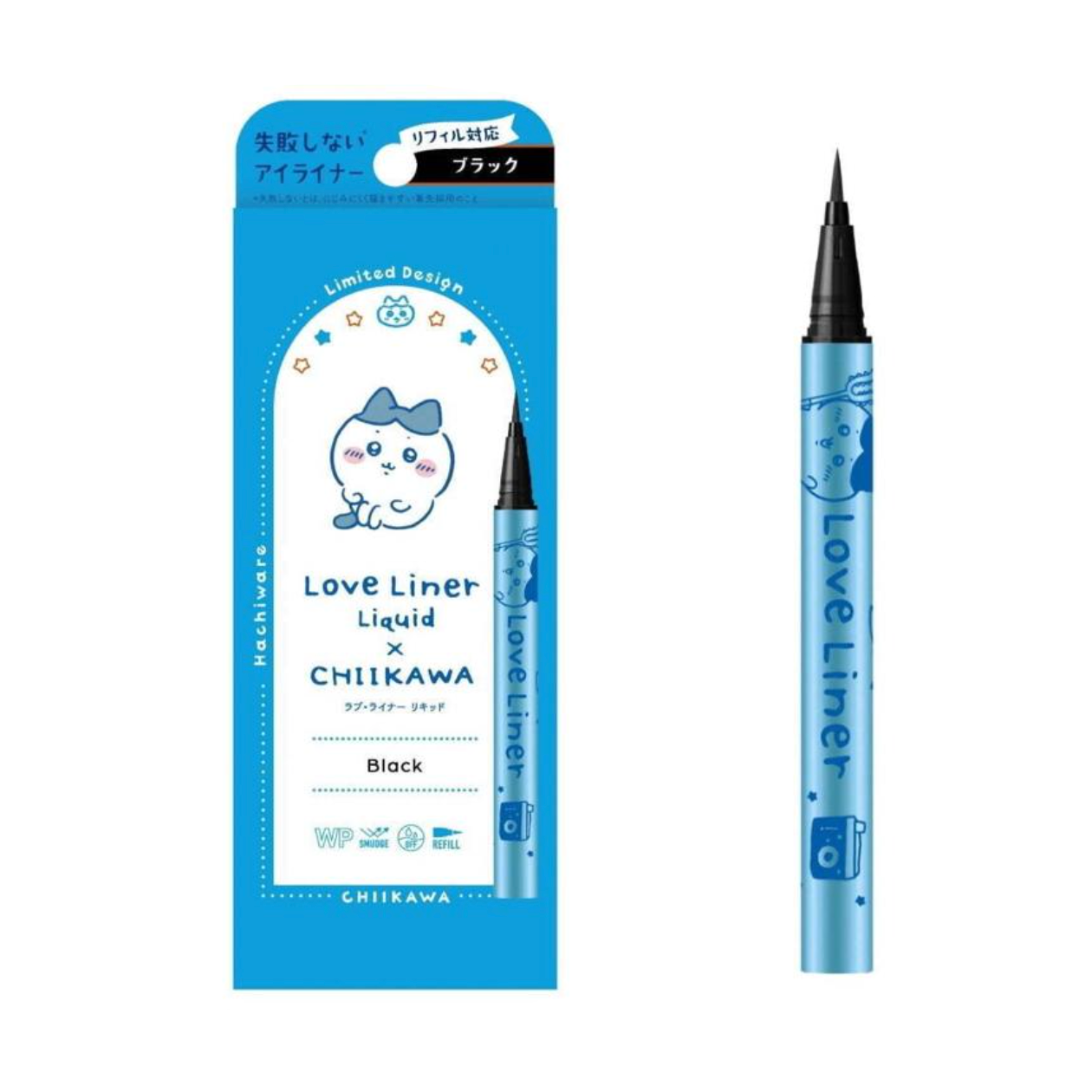 MSH X Chiikawa Love Liner Liquid Eyeliner R4 (Hachiware-Black) 日本MSH X 吉伊卡哇 Love Liner极细眼线液笔 R4 (哈奇-黑色) 0.55ml