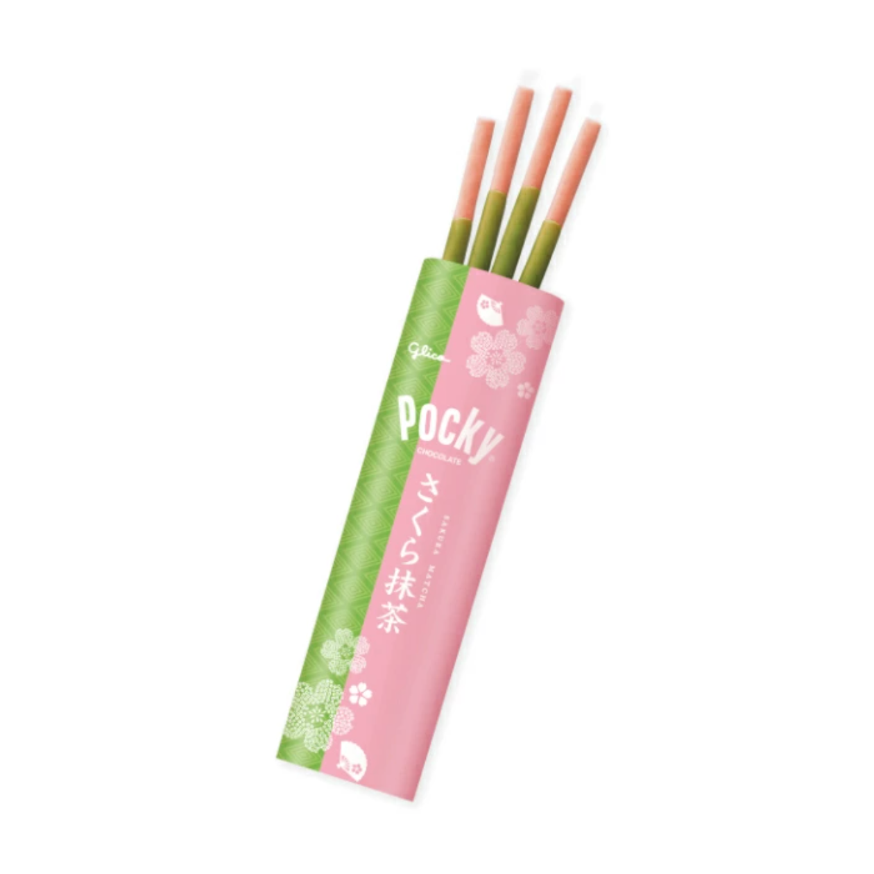 GLICO Pocky (Sakura Matcha) 8 packs/Bag 格力高 百奇 巧克力饼干棒 (樱花抹茶) 8袋/包
