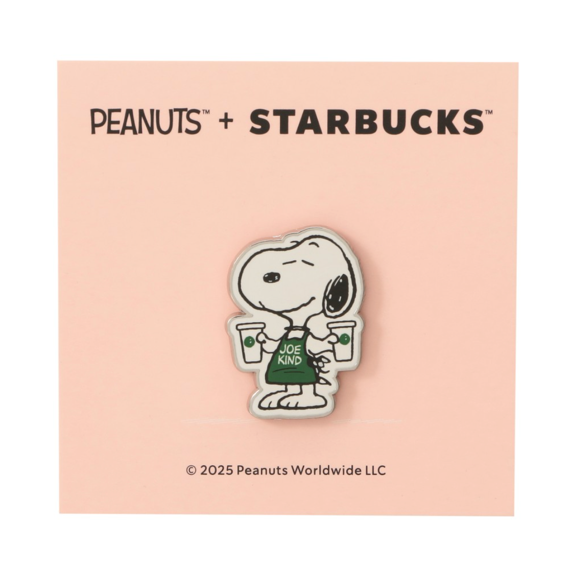 Japan Starbucks x PEANUTS Pink Pin Badge 日本星巴克 x PEANUTS史努比 粉色别针徽章