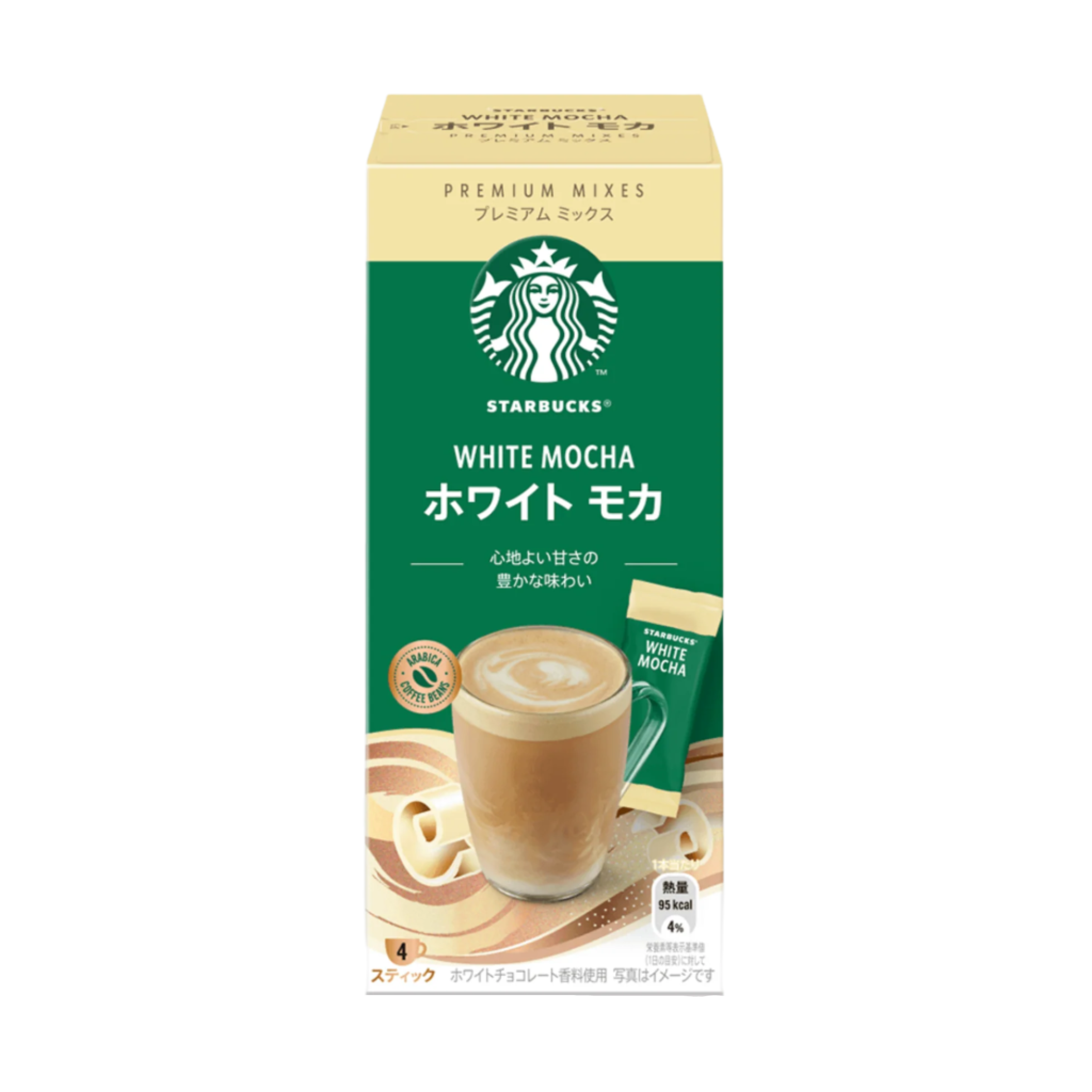 STARBUCK Premium Mix White Mocha 4pcs/box 日本星巴克 白摩卡速溶咖啡 4条/盒
