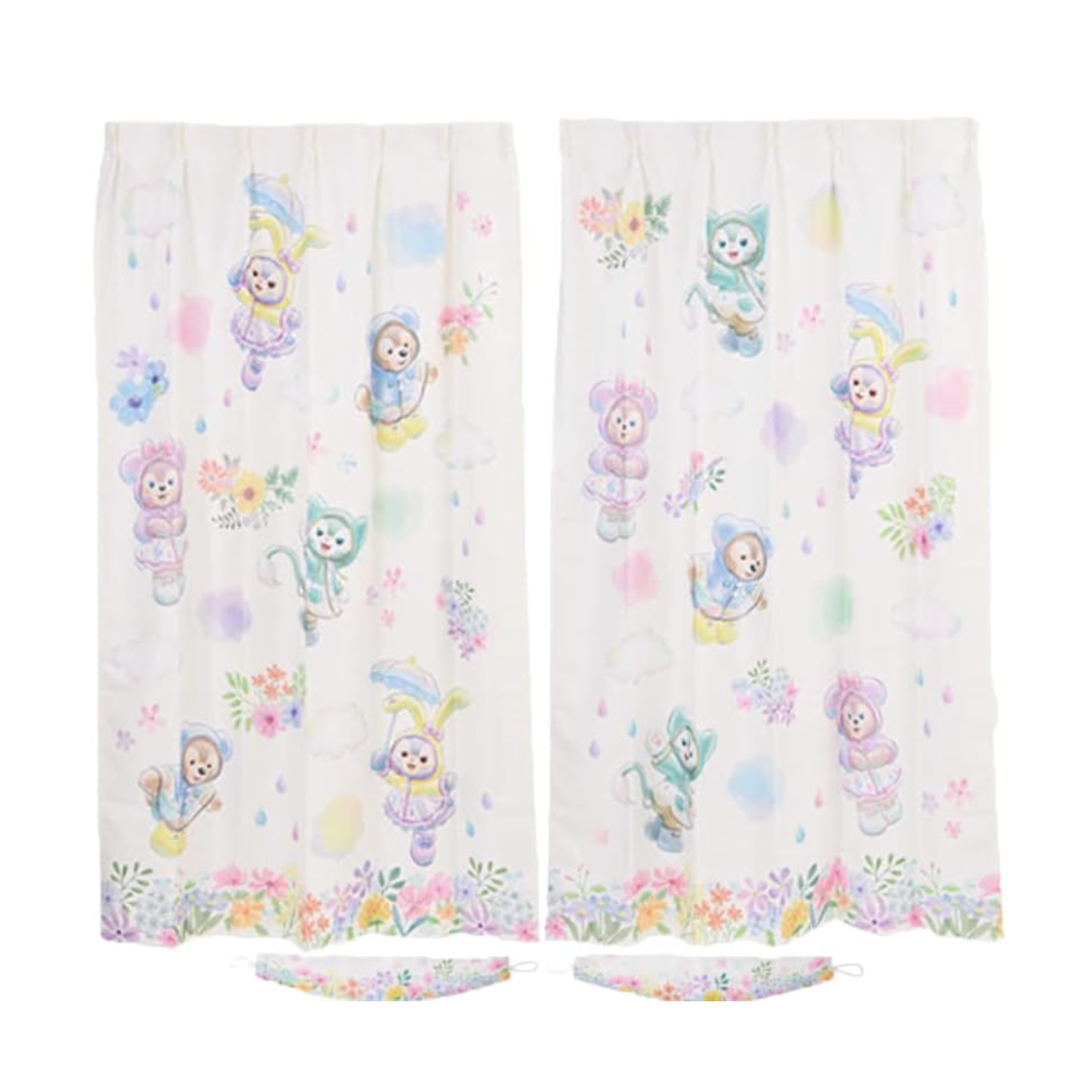 Tokyo Disney Duffy and Friends Beautiful Rainy Days Curtains 日本东京迪士尼 达菲和他的朋友们 美丽的雨天系列窗帘