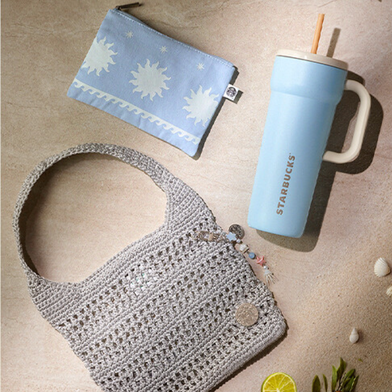25サマー【韓国スタバ】Summer Breeze Knit Bag Set Korea Starbucks Cafe De Verano Summer Collection Summer