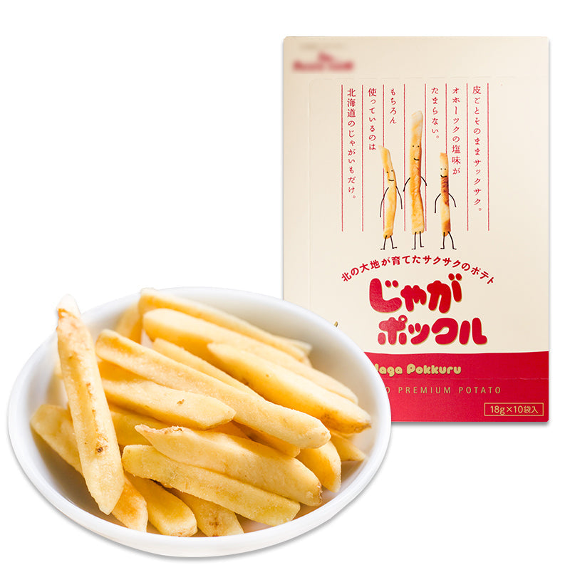Calbee Potato Farm Hokkaido Jaga Pokkuru Premium Potato Chips 10 Bags/Box 卡乐比 北海道薯条三兄弟 10包/盒