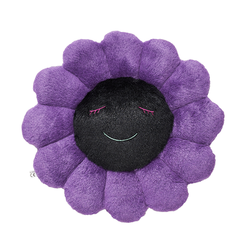 Takashi Murakami Purple x Black Flower Mini Cushion 30cm 村上隆 紫色x黑色太阳花迷你抱枕 30cm