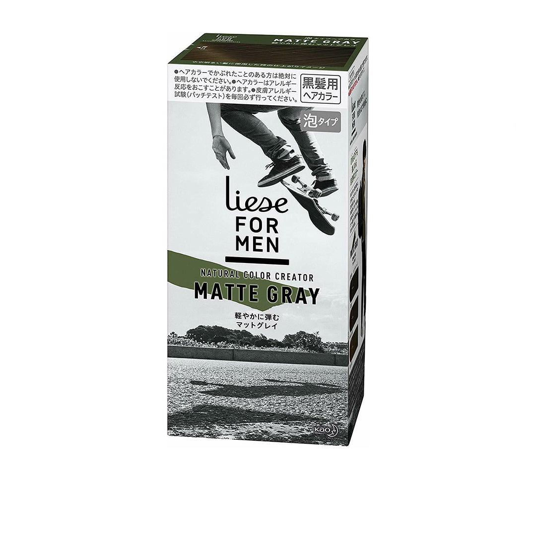 KAO Liese For Men Matte Gray 花王 Liese男士泡沫染发剂 (哑光灰棕)