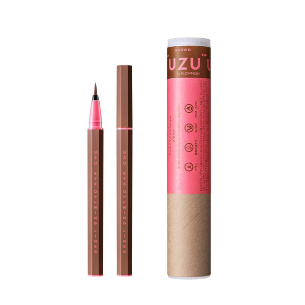 UZU BY FLOWFUSHI Eye Opening Liquid Eyeliner (Brown) 熊野职人 UZU 睛奇彩色防水八角液体眼线笔 (棕色) 0.55ml