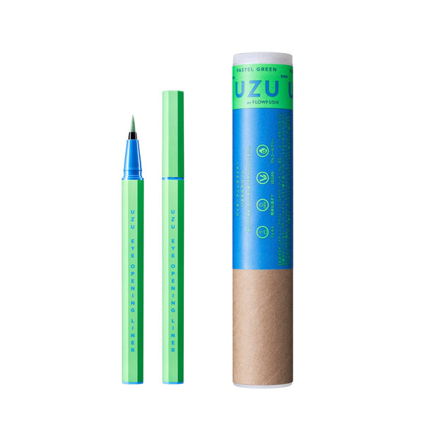UZU BY FLOWFUSHI Eye Opening Liquid Eyeliner (Pastel Green) 熊野职人 UZU 睛奇彩色防水八角液体眼线笔 (淡绿色) 0.55ml