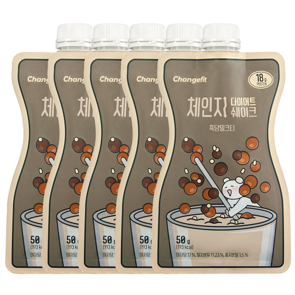 CHANGE FIT Diet Protein Shake (Brown Sugar Milk Tea) 韩国CHANGE FIT 瘦身代餐奶昔 (黑糖奶茶) 50g