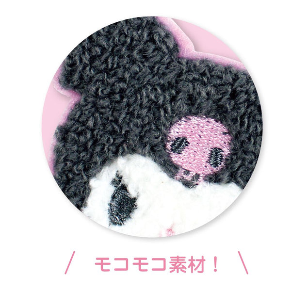 T's Factory Mokomoko Fluffy Embroidery Sticker (Kuromi) 日本T's Factory 三丽鸥烫布贴 (库洛米)