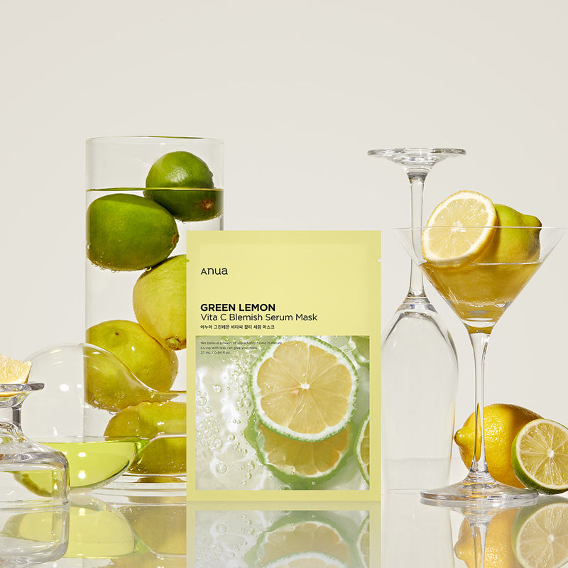 Anua Green Lemon Vita C Blemish Serum Mask Sheet/Box 韩国ANUA 绿柠檬维他C淡斑精华面膜 单片/盒