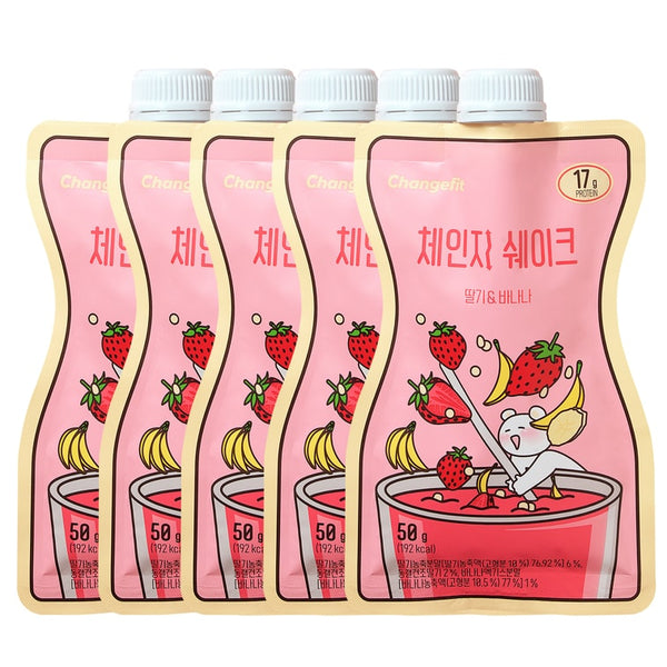 CHANGE FIT Protein Shake (Strawberry & Banana) 韩国CHANGE FIT 代餐奶昔 (草莓香蕉) 50g