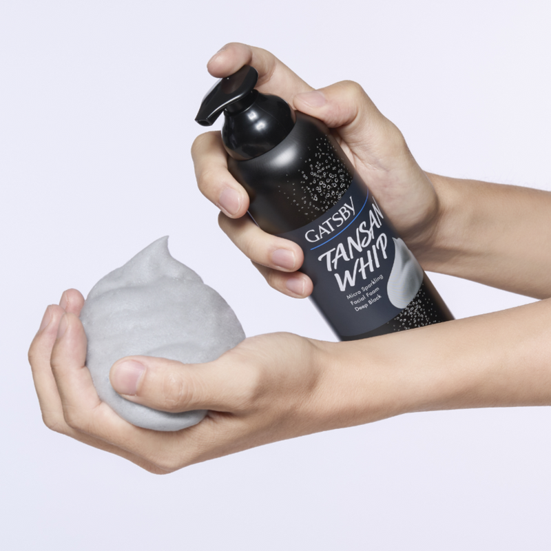 GATSBY Tansan Whip Sparkling Carbonated Foam Face Wash (Refreshing Deep Black) 杰士派 男士碳酸泡沫洗面奶 (深黑清爽型)