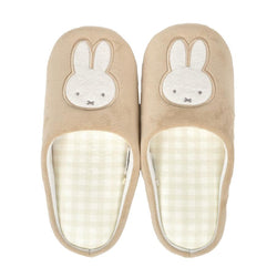 Marimo Craft Miffy Gingham Patch Slippers (Beige) 日本Marimo Craft 米菲室内拖鞋 (浅褐色)