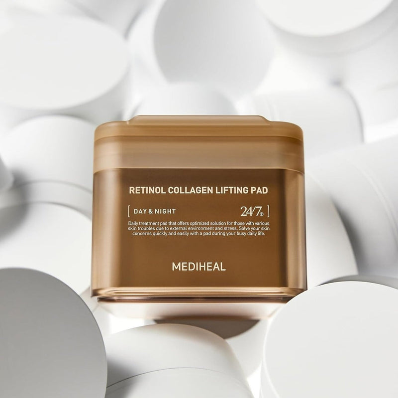MEDIHEAL Retinol Collagen Lifting Pad 100 Pads/Box 美迪惠尔 视黄醇胶原蛋白紧致棉片 100片/盒