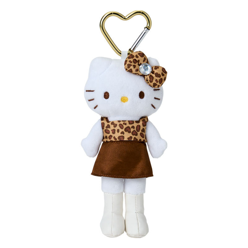 SANRIO Hello Kitty Gogo Gal Collection 90s Style Up Mascot (Leopard) 三丽鸥 凯蒂猫绒毛长腿玩偶吊饰 (豹纹)