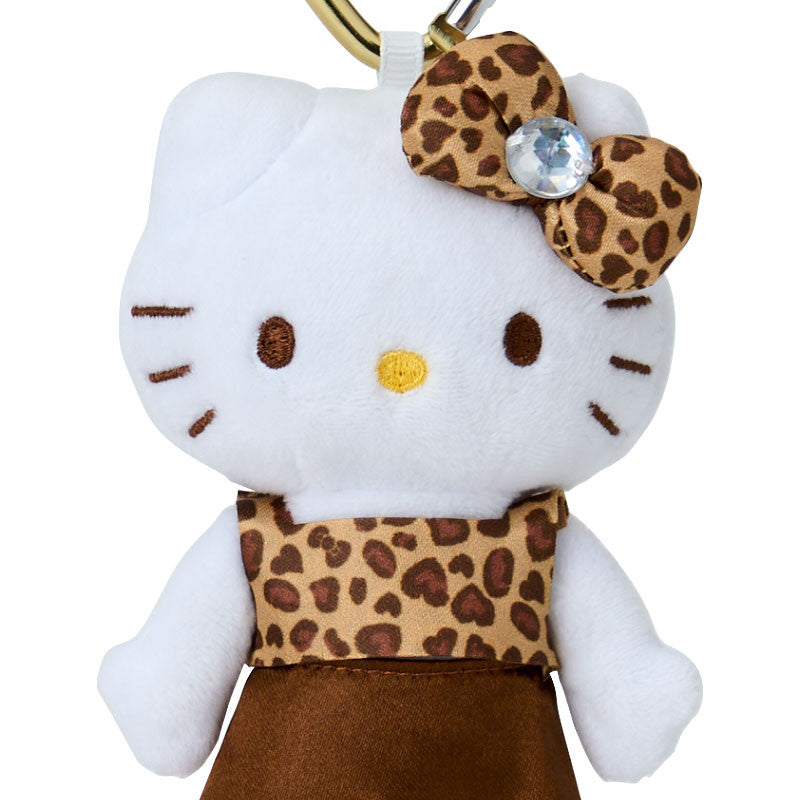 SANRIO Hello Kitty Gogo Gal Collection 90s Style Up Mascot (Leopard) 三丽鸥 凯蒂猫绒毛长腿玩偶吊饰 (豹纹)