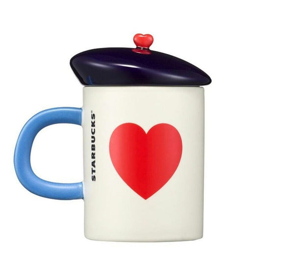 Starbucks Korea 2022 Valentine Time's Day Collection parisian beret mug 韩国星巴克2022情人节系列之巴黎贝雷帽绅士款马克杯